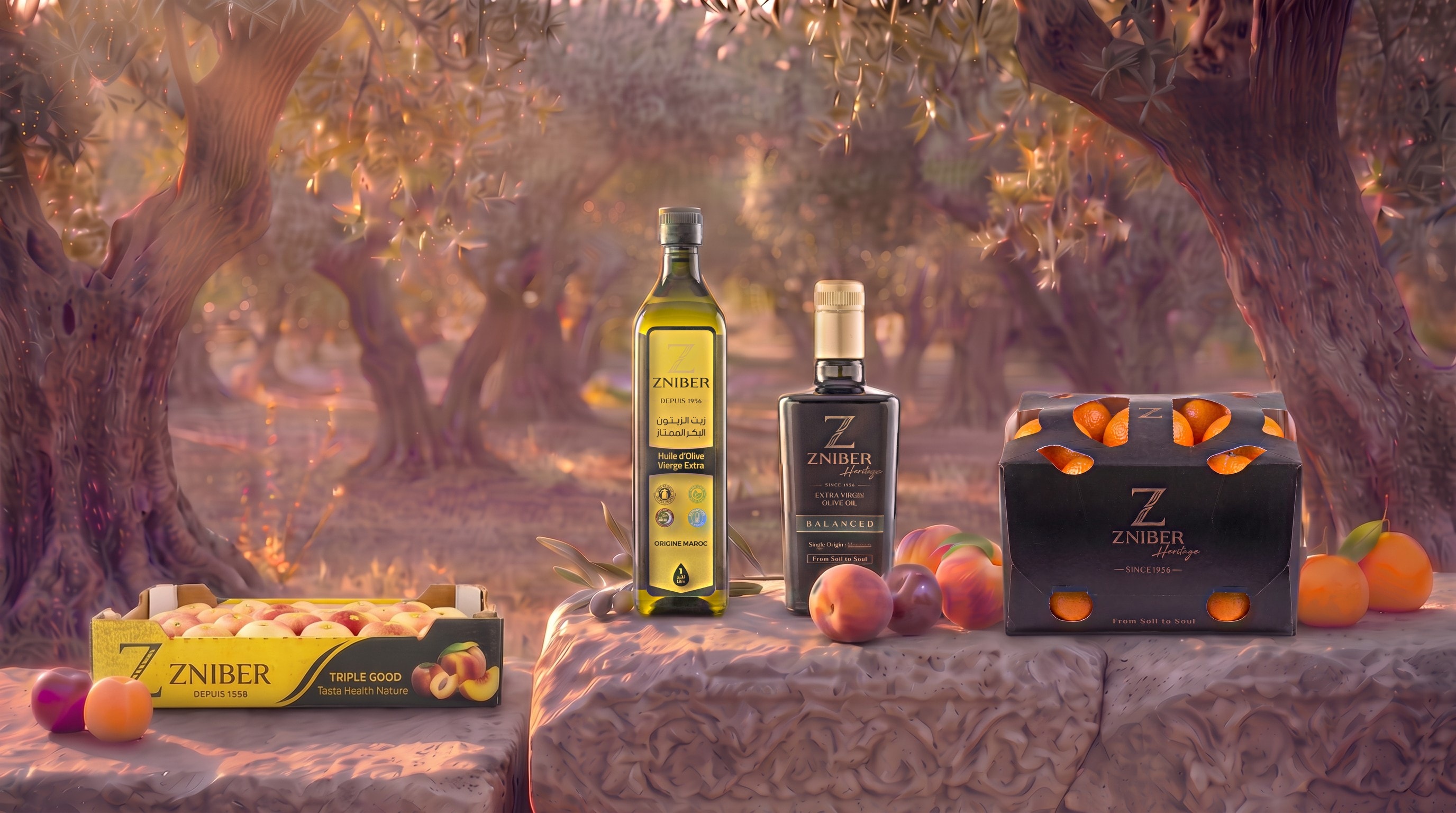 ZNIBER olive oil and fresh fruit, two ranges on one Moroccan estate